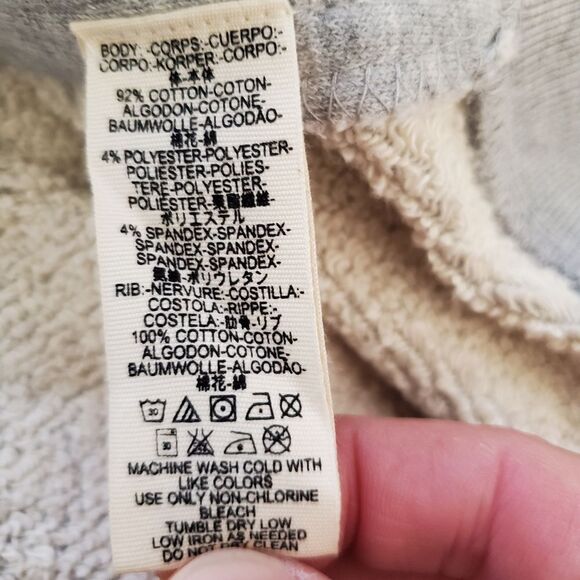 Free People 'So Plush' Lace-Up Pullover Sweatshirt - size Medium in Heather Grey - Picture 14 of 14